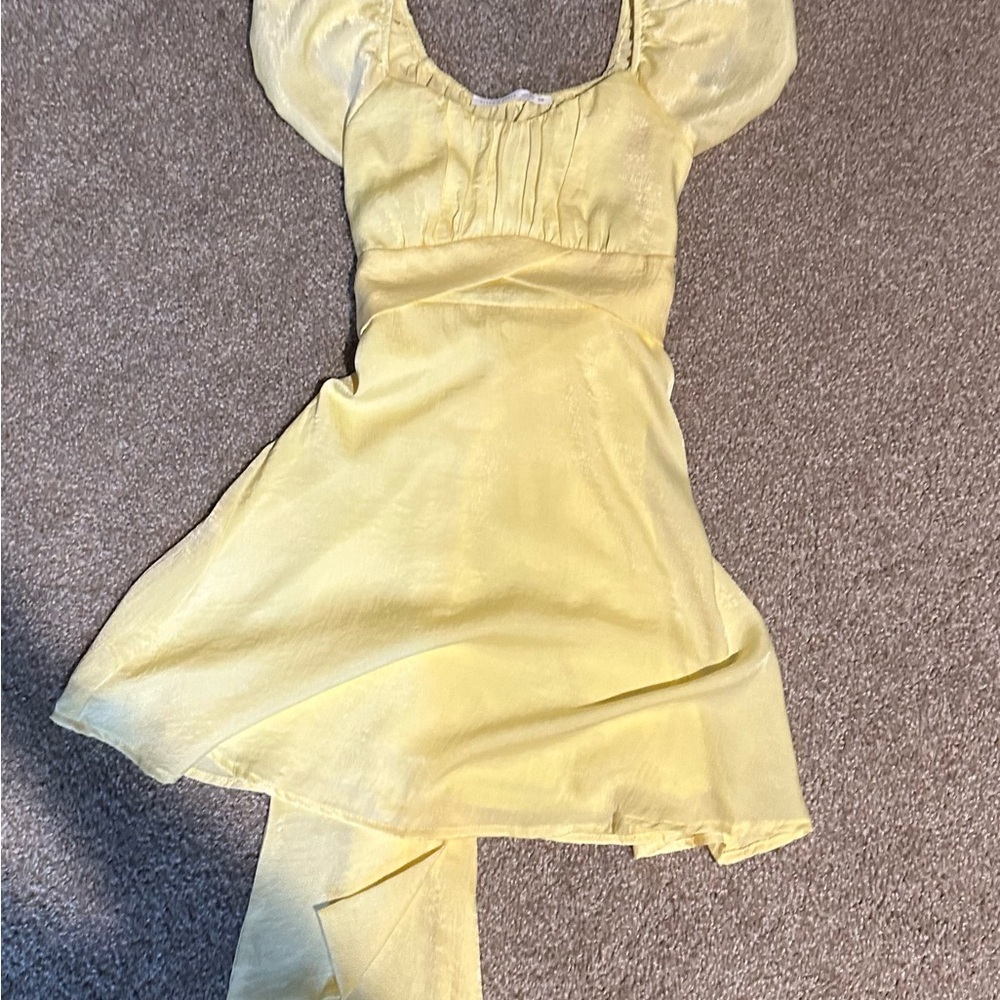 Altar'd State Yellow Midi Dress